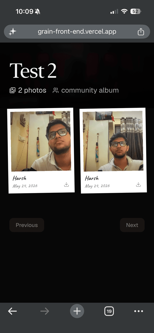 Add screenshot:
Photo reveal / gallery